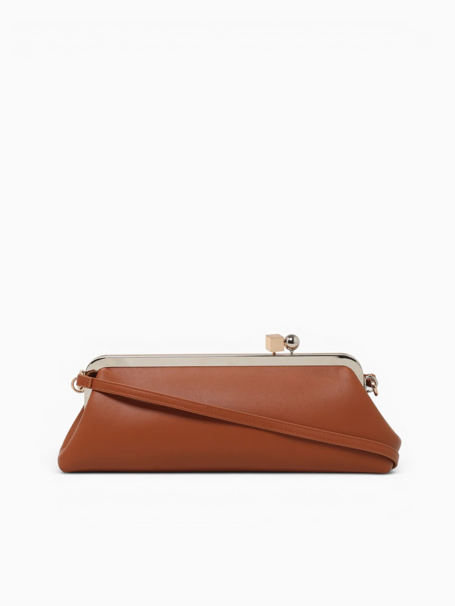 Valentina Kisslock Clutch Tan - Image 3