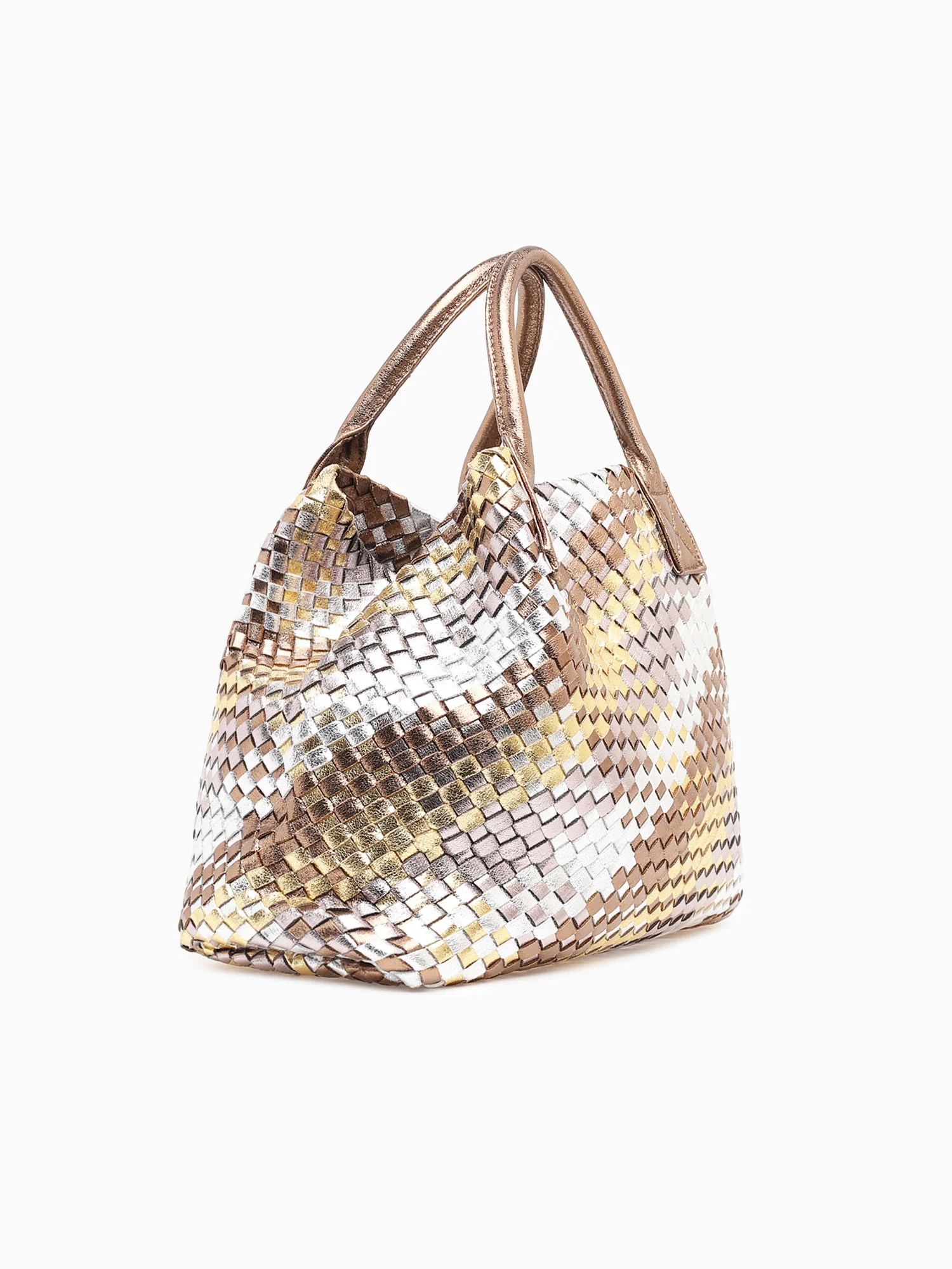 Woven Tote Multi Met - Image 2