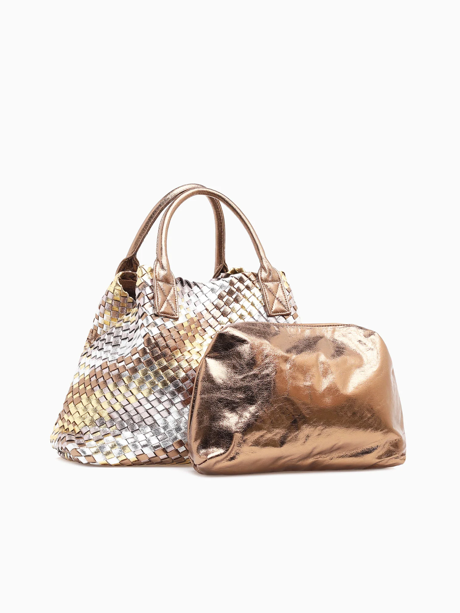 Woven Tote Multi Met - Image 3