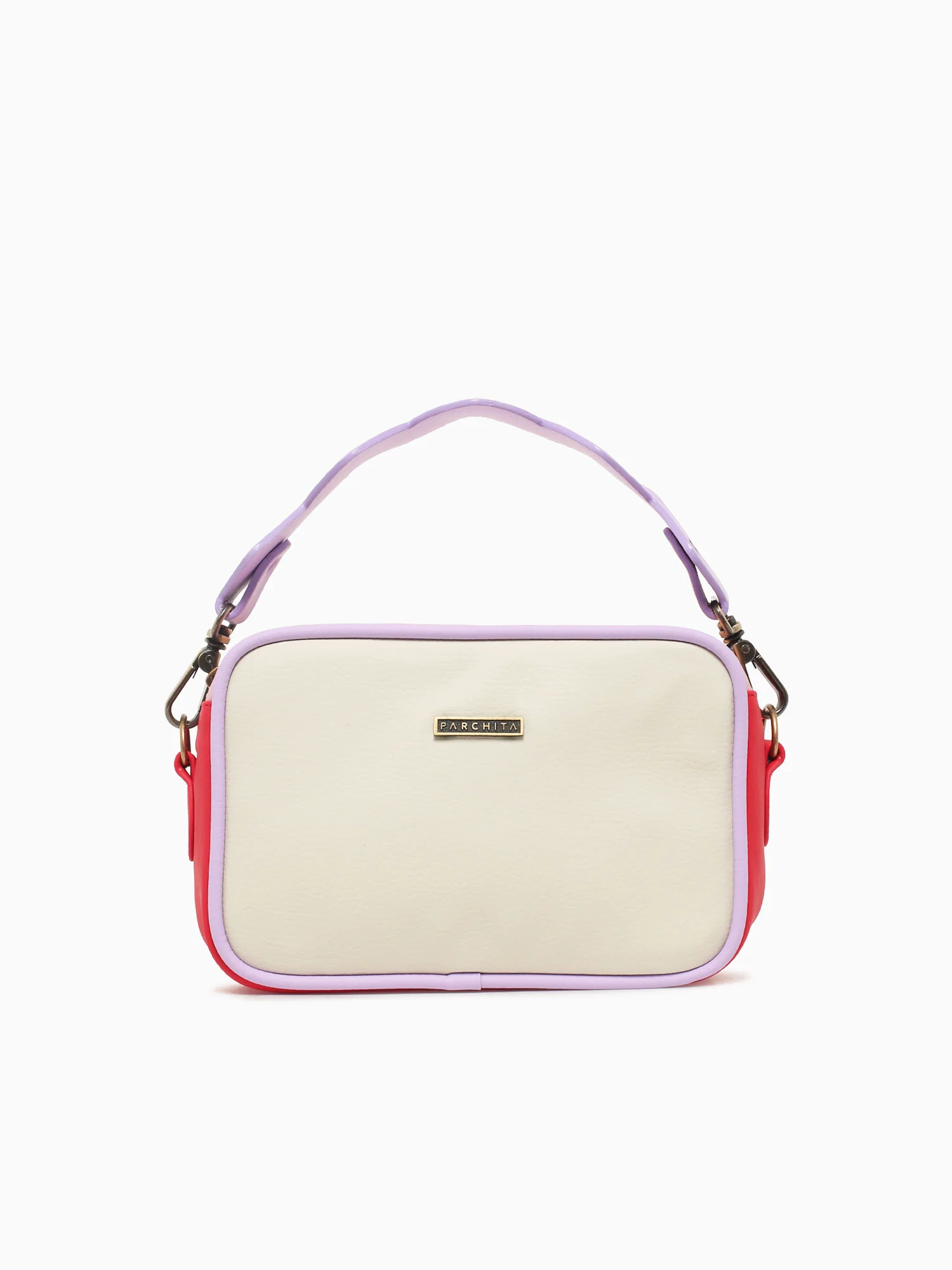 Bandolera Dalia Beige X Rojo