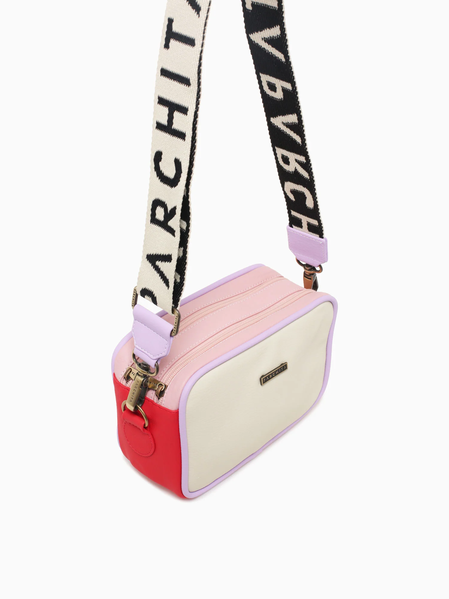 Bandolera Dalia Beige X Rojo - Image 3