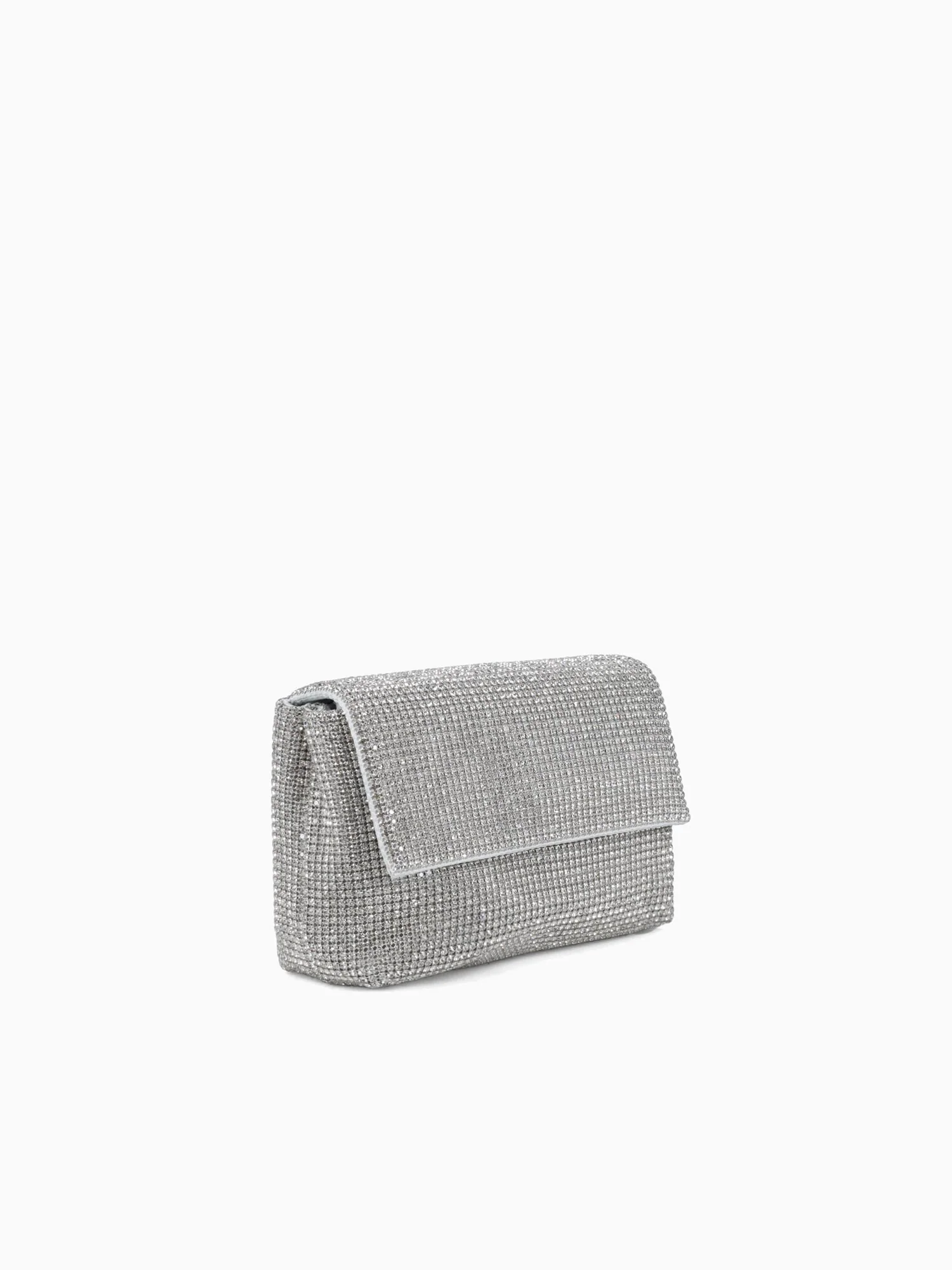 Rhinestone Flap Bag Silver - Image 2