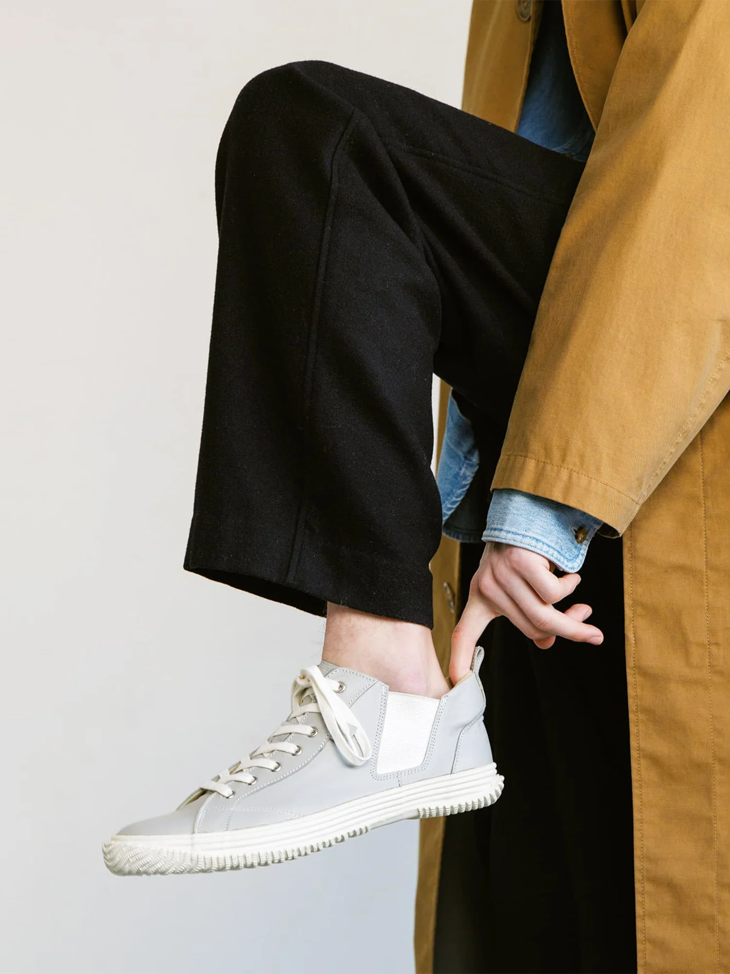 Popular Boot Light Grey Leather - Image 7