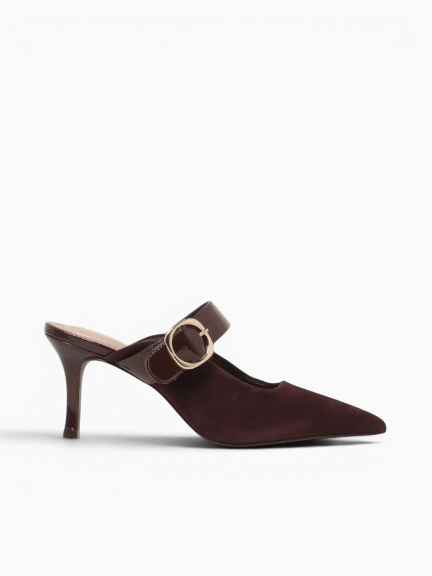 Greta Brown  Kid Suede Verniz