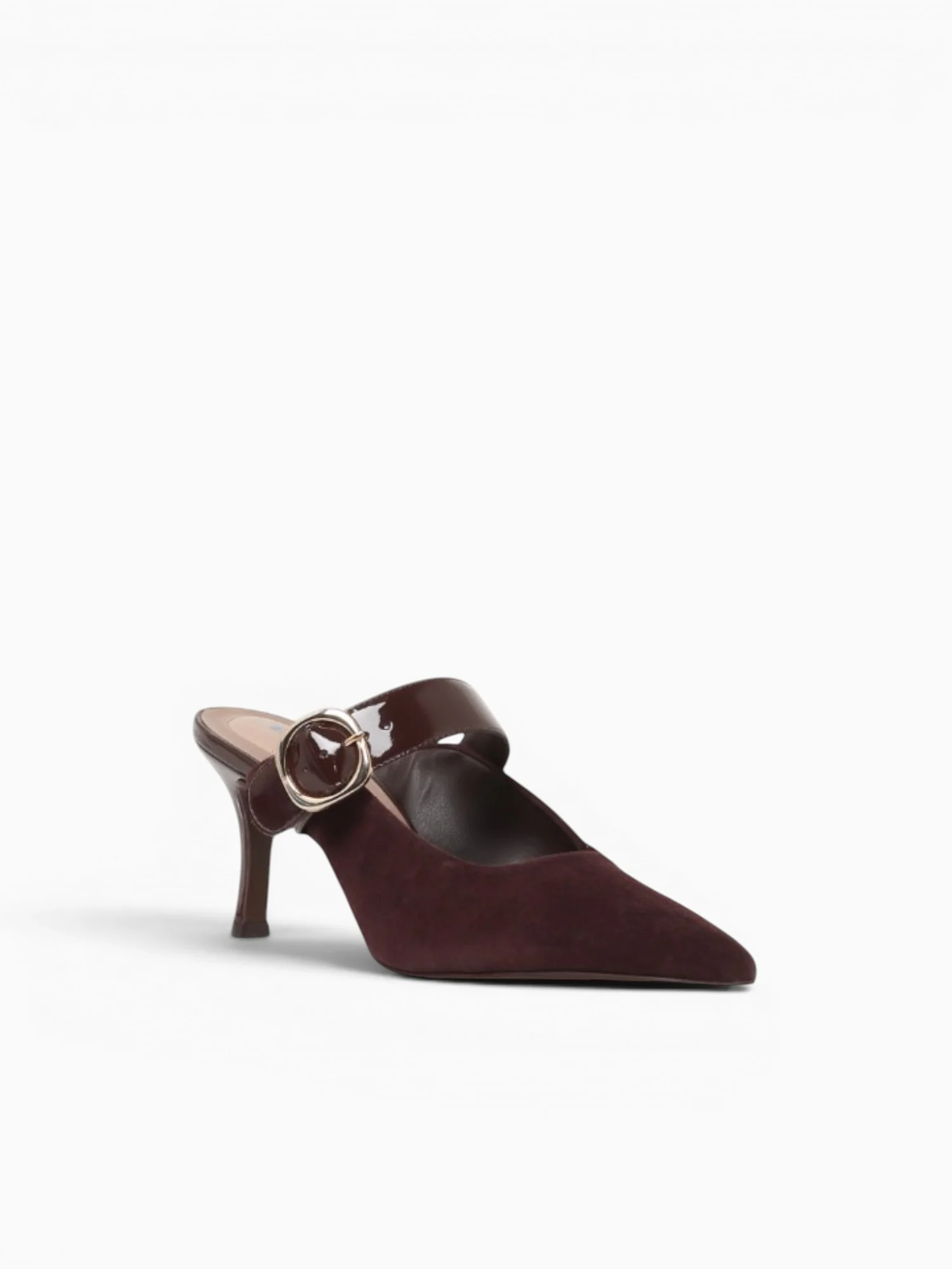 Greta Brown  Kid Suede Verniz - Image 2