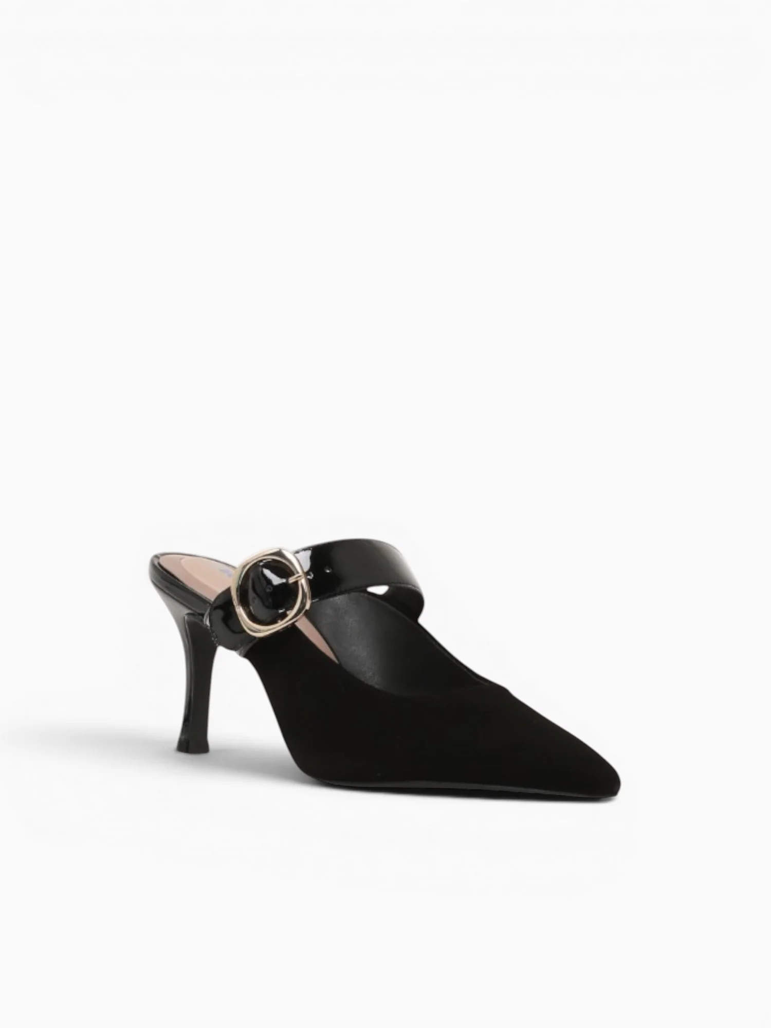 Greta Preto Kid Suede Verniz - Image 2