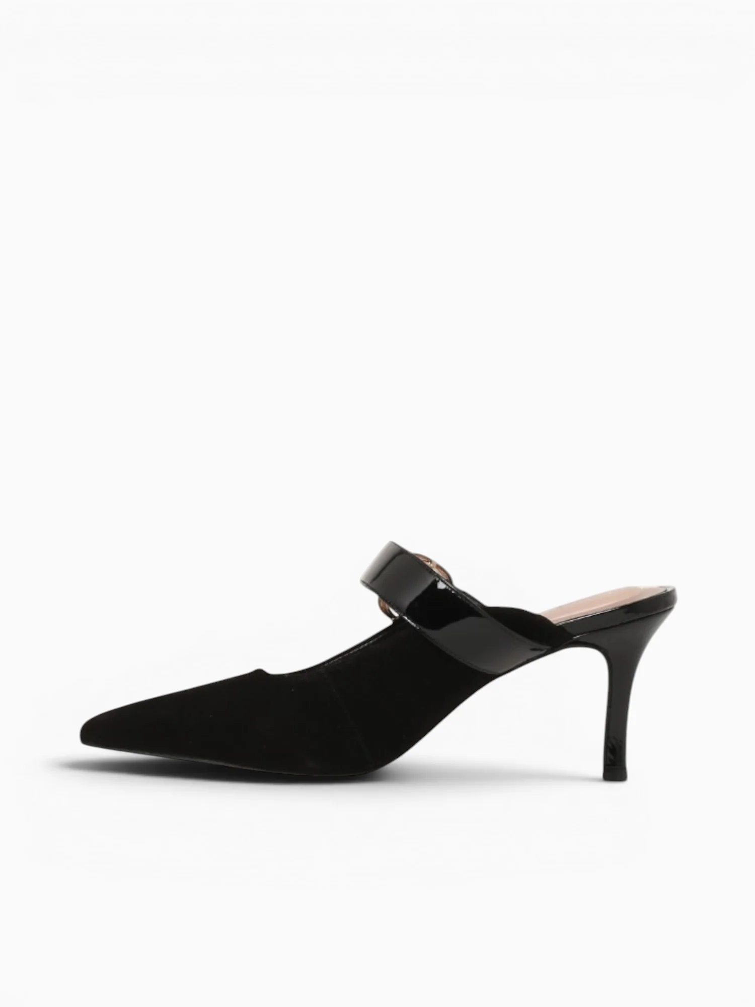 Greta Preto Kid Suede Verniz - Image 3