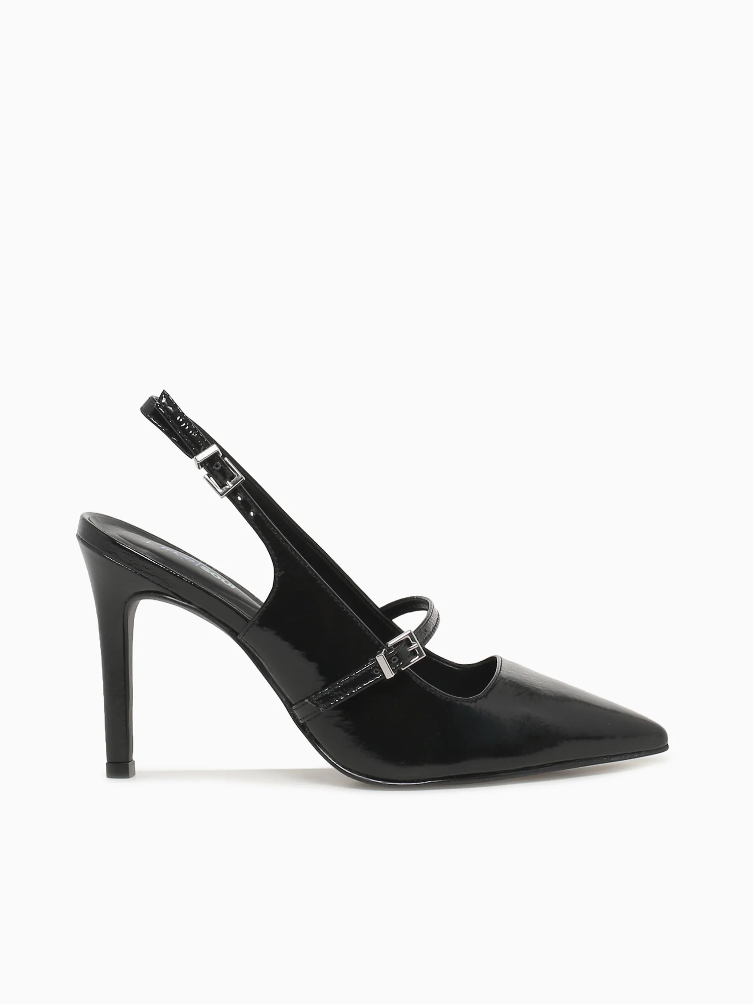 Pura Black Crinkle Leather