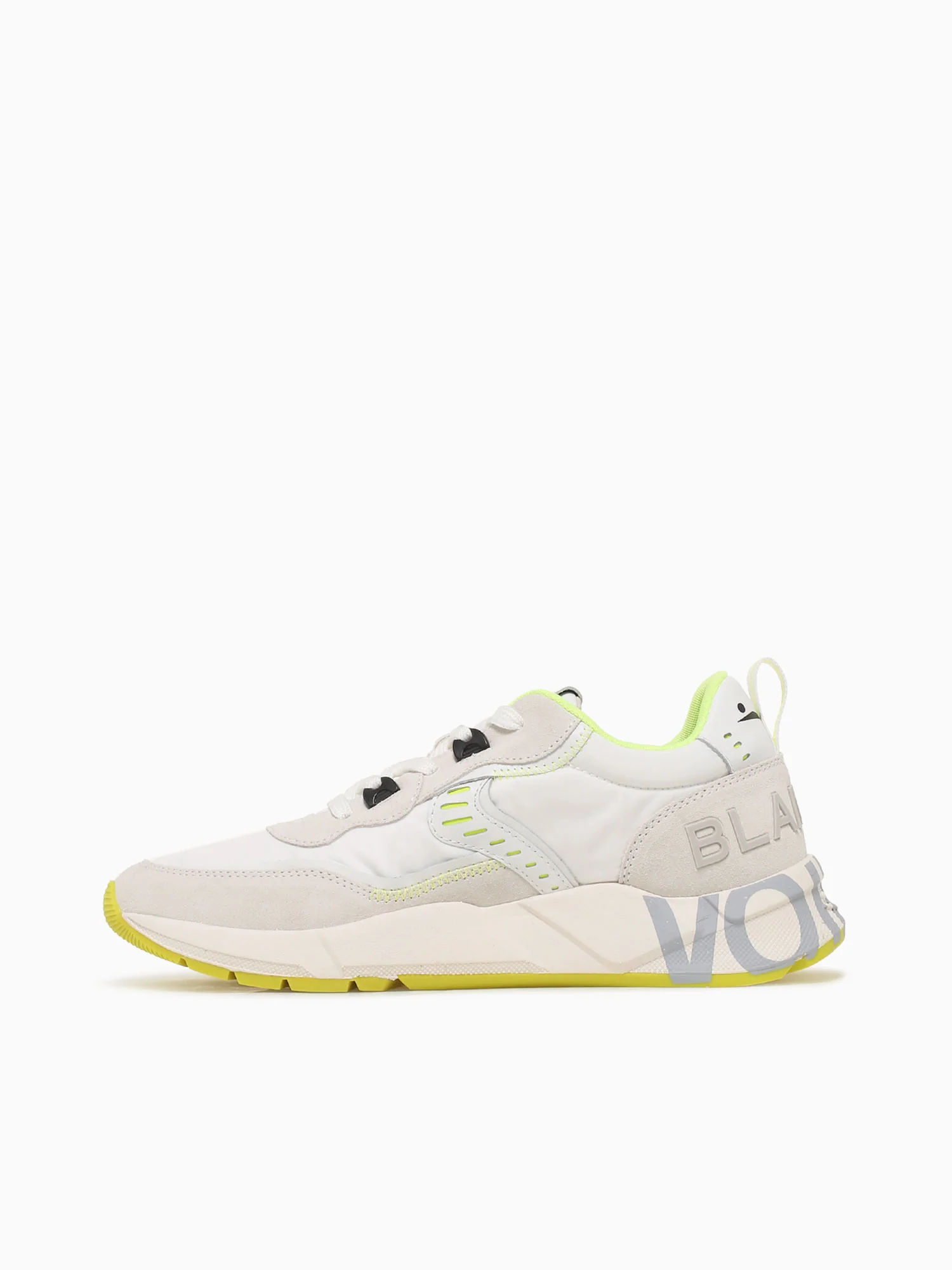 Club 01 White Yellow suede Nylon - Image 4